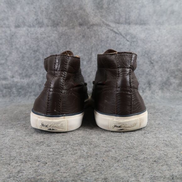 Converse Shoes Mens 8.5 Sneakers Jack Purcell Boat Mid Leather Brown Womens 10 - Picture 9 of 16